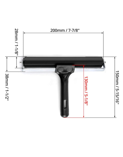 QWORK 8 Inch Rubber Roller, Tape Roller for Print, Tape, Wallpapers, Scrapbooks...