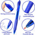 Vitoler Pens,8 Pack,1.0mm,Blue Pens Ballpoint,Pens for School,Retractable Ink Pens for Journaling Office School Supplies...
