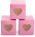 AWELL Pink Gift Boxes 2x2x2 inch with Clear Plastic Window for Candy Treat Gift Wrap Box Party Favor 50pc by MOWO...
