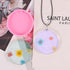 10 Pack Round Keychain Silicone Mold Flat Circle Resin Molds with Hole, Keychain Charms Epoxy Resin Molds Casting Molds for DIY Earrings, Keychain...