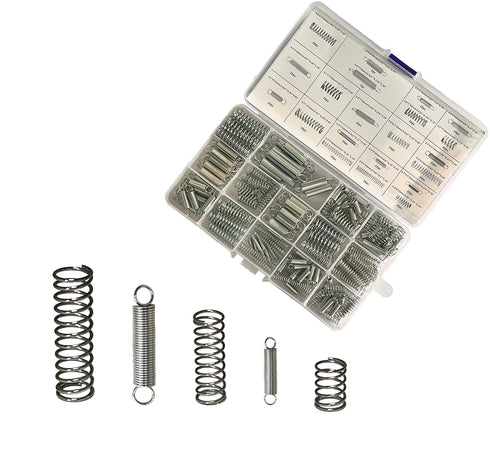 200PCS Compression Spring Series kit, 21 Combination kit, Galvanized Extension and Compression Spring kit, Including Small Springs for Home Repair...