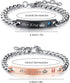 2pcs King and Queen Matching Set His Hers Couples Bracelets Cubic Zirconia Bracelets Link Chain Crown Bracelets Gift Jewelry for Lover Anniversary...