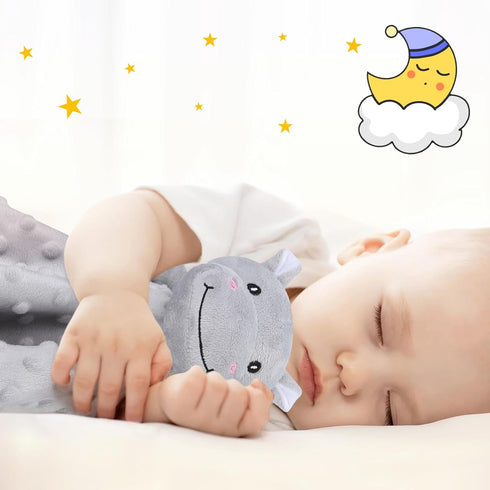 Pro Goleem Hippo Loveys for Babies, Soft Security Blanket Baby Snuggle Toy Newborn Stuffed Animals Baby Gifts for Boys and Girls, 16 Inch...