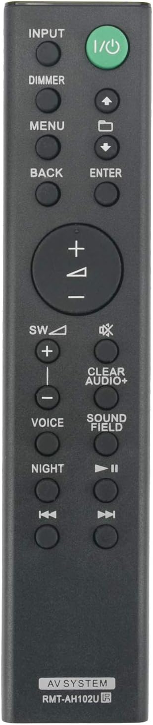 RMT-AH102U Replace Remote Control RMTAH102U fit for Sony AV Home Theatre Theater System Sound Bar Soundbar HT-XT100 HTXT100 HT-CT390 SS-RT3 SA-CT3...