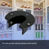 Aopin Closet Pole Sockets Wardrobe Rod Bracket Flange Kit with Matte Black Finish 25mm / 1" Heavy Duty Closet Rod End Supports Flange Rod Holder B...