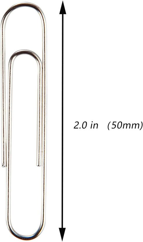 Jumbo Paper Clips, 2 Inch Paper Clip, 100 pcs Large Paperclips (Jumbo, Silver)...