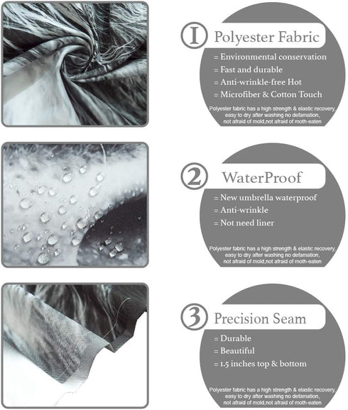Cow Shower Curtain - White Shower Curtains for Bathroom Decor, Black and White Gray 3D Art Print (72x84,Grey Highland Cow)...