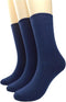 Women's Casual Cotton Crew Sock 3-Pack Basic Pure Color Soft Comfort Socks...