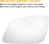 X AUTOHAUX Car Rearview Left Driver Side Mirror Glass Replacement W/Backing Plate Heated White Glass for BMW 2 3 4 5 6 7 Series M F20 F22 F30 F32 ...