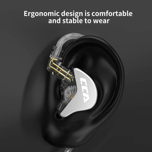 CCA CRA in Ear Monitor Headphones, Ultra-Thin Diaphragm Dynamic Driver IEM Earphones, Clear Sound & Deep Bass, Wired Gaming Earbuds with Tangle-Fr...