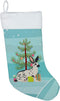 Caroline's Treasures BB9328CS English Spot Rabbit Christmas Christmas Stocking, Teal Fireplace Hanging Stockings Christmas Season Party Decor Fami...
