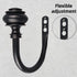 Curtain Holdbacks, 2Pcs Curtain Tiebacks Wall Mounted with Screws, Decorative Curtain Holders for Bedroom Livingroom Office Home,Black...