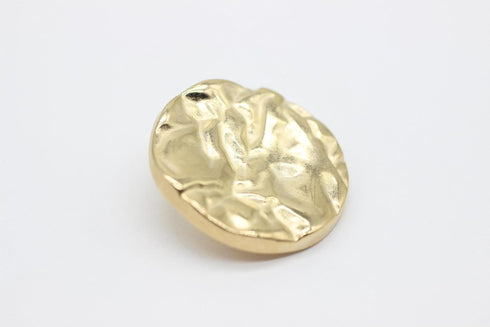 Wrinkle Gold Metal Shank Buttons - 12 Pcs - 4 Size Options - Luxury Wrinkle Round Wave Metal Shank Buttons for Men Women Blazer Coat Uniform Shirt...