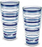 Tervis Made in USA Double Walled Fiesta Insulated Tumbler Cup Keeps Drinks Cold & Hot, 24oz - 2pk, Lapis Stripes...