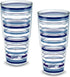 Tervis Made in USA Double Walled Fiesta Insulated Tumbler Cup Keeps Drinks Cold & Hot, 24oz - 2pk, Lapis Stripes...