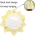 12 Inches Metal Flower Wall Art Garden Decor Cute Ladybug Flowers Decorations Hanging for Outside Yard Porch Lawn (Yellow)...