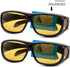 2PCS Unisex Prescription Glasses Optic HD Night Day Driving Wrap Around Anti Glare Sunglasses...