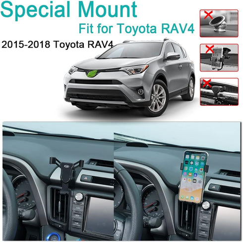 BEHAVE Phone Holder for Toyota RAV4,Car Phone Holder for Totota RAV4 2013-2018 Phone Cradles,Adjustable Phone Mount for iPhone 8 iPhone X,Smartpho...