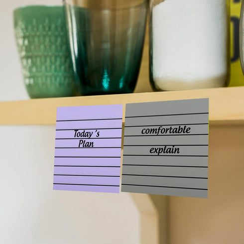 500 Sheets Neutral Color Lined Translucent Sticky Notes 10 Colors Clear Memo Pads with Lines Colorful Post Reminder Notes for Annotating Books Off...