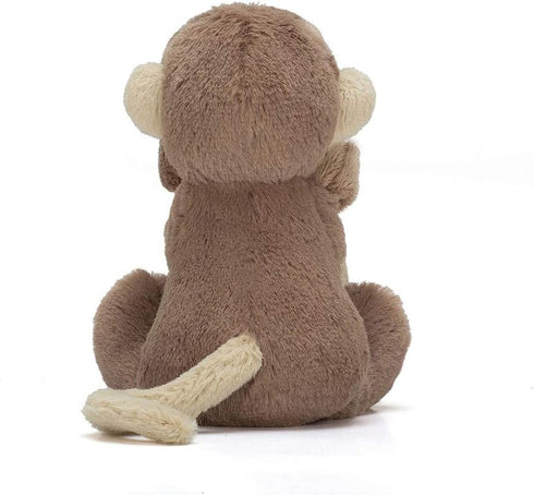 Jellycat Bashful Monkey Soother, 13.5 inches - Security Blanket & Lovey for Babies - Baby Gift...