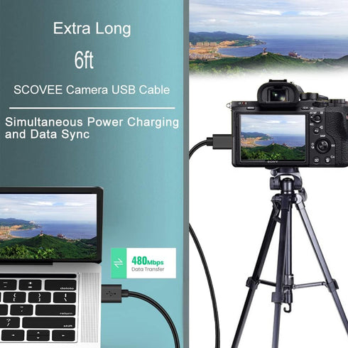 Camera USB Cable for Sony Alpha a6000 a6300 a6400 a6500 a5100 a5000 A77II A7IIK,A99II,Cyber-Shot DSCHX200V,DSCHX400, DSC-RX10 etc,PC Computer Inte...