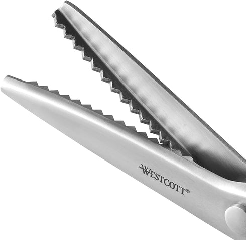 Westcott Pinking Shears, 9.5-Inches (15983),White, Gray...