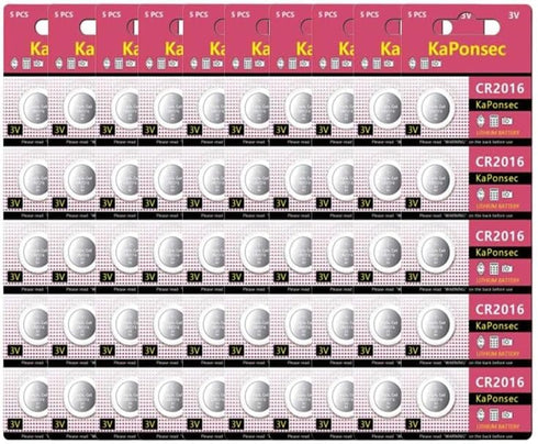3 Volt CR2016 2016 Lithium Battery -50PCS...