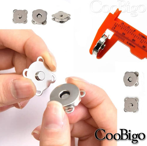 12 Sets Magnetic Snaps Buttons Sew in Magnetic Plum Bag Clasps Button Snaps for Purses Handbag Clothes Scrapbooking Closure Fastener Sewing Craft ...