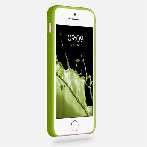 kwmobile Case Compatible with Apple iPhone SE (1.Gen 2016) / iPhone 5 / iPhone 5S Case - TPU Silicone Phone Cover with Soft Finish - Green Pepperc...