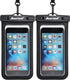 Hiearcool Waterproof Phone Pouch, Universal Case Compatible for iPhone 15 14 13 12 Pro Max Plus Up to 8.3", IPX8 Beach Travel Essentials-Black-2 P...