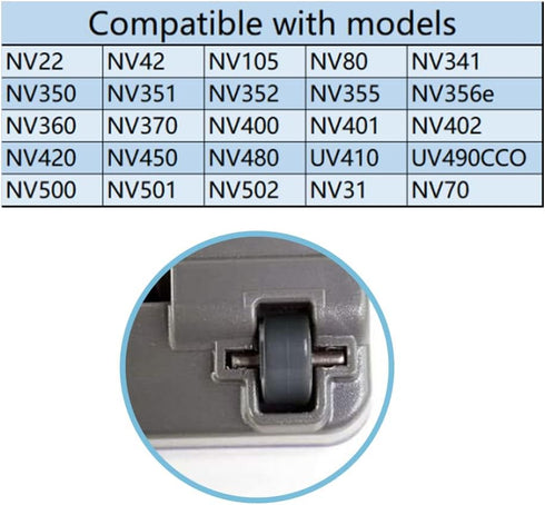 Vacuum Cleaner Replacement Wheels for Shark Navigator Rotator Models NV341, NV350, NV351, NV352, NV355, NV356e, NV500, NV501, NV502 More (2 Pairs)...