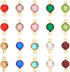 UNICRAFTALE 40pcs 10 Colors 1.5mm Hole 304 Stainless Steel Rhinestone Links Connectors Flat Round Birthstone Links Charm Glass Connector Charms Dr...