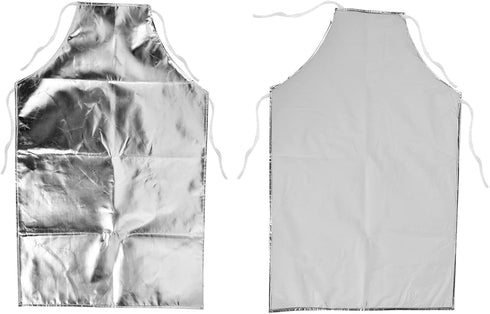 Heat Resistant Apron, Aluminum Foil High Temperature 1000 Degrees Heat Insulation Working Apron Anti Splash Anti Scalding Fire Retardant Flame Ret...