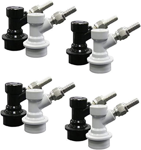 PERA Corny Keg Quick Disconnect Ball Lock Disconnect Set with Stainless Steel Swivel Nut for Home Brewing Beer Keg System (PACK OF 8)...