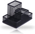 Desk Organizer Desktop Mesh Pen Pencil Holder Caddy with 4 Compartments, Office Home School Classroom Accessories Cool Supplies...