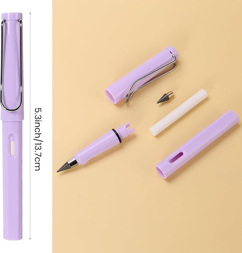 Infinity Pencil Set, 12 Pcs Forever Pencils, Everlasting Inkless Pencil with Eraser, Never Ending Pencil Replaceable Head, Lapiz For School Office...