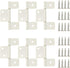 Three Leaf Non-Mortised Hinge for Home & Interior 6 Packa White Door Hinges with Screws including Furniture Windows Cupboard are available...
