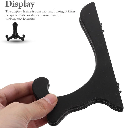 Garneck 4pcs Medal Display Stand Book Shelf Decor Picture Frame Holder Stand Tabletop Easel Dish Display Desktop Plate Holder Photo Easel Plastic ...