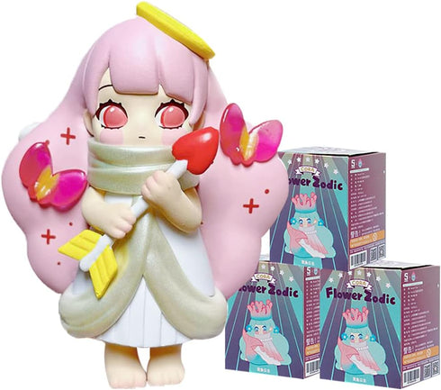 CORA Princess Flower Zodic Series Box Toys Blind Box Cute Collectible Figure Action Model Girl Birthday Surprise Random Blind Bags Room Desktop De...