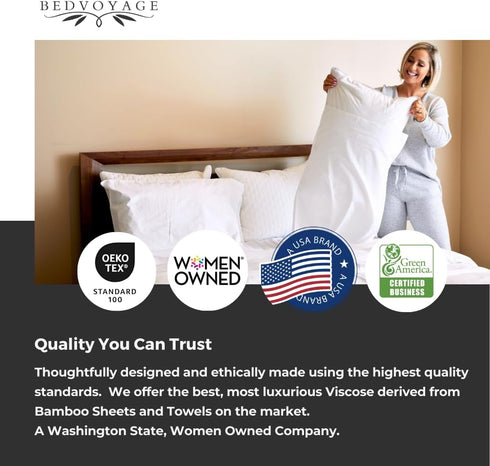 BedVoyage Ultra Soft Queen Pillowcase Set, Cooling & Breathable, Gentle to Skin and Hair, Viscose Derived from Bamboo & Cotton Melange Blend, 20x3...