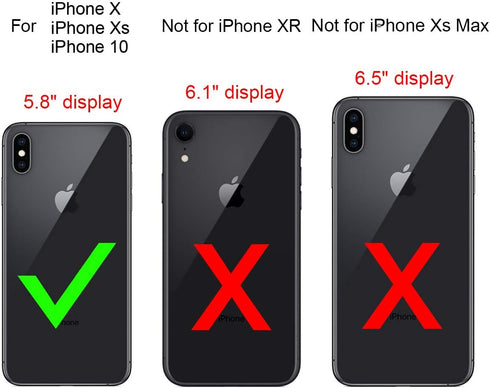 Vofolen Case for iPhone Xs Case iPhone X Wallet ID Slot Credit Card Holder Scratch Resistant Dual Layer Protective Bumper Rugged TPU Rubber Armor ...