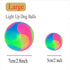 FineInno 4 pcs Large Light Up Dog Balls Flashing Elastic Ball Glow in The Dark Interactive Pet Toys for for Golden Retriever,Labrador,Large Dogs...