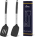 HOTEC Heat Resistant Silicone Slotted Solid Turner Spatula, Kitchen Spatula set?Cooking utensils for Nonstick Cookware, BPA Free,Dishwasher Safe...