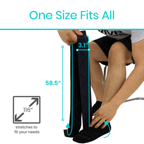 Vive Elastic Knee Wrap - Ankle, Foot, Calf & Wrist Support Wraps for Pain Relief - Compression Bandage for Legs - For Edema, Weightlifting, Sports...