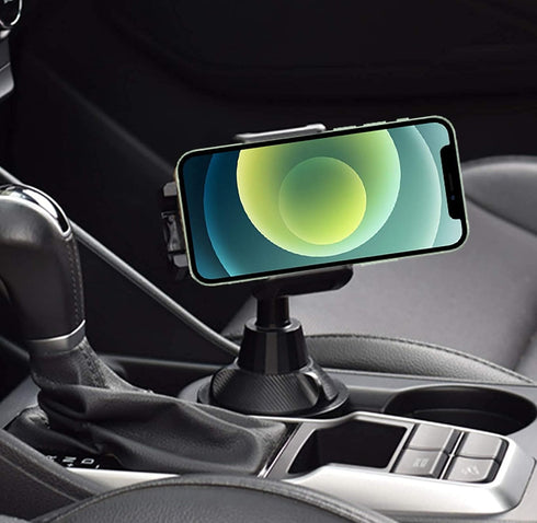 Short Cup Phone Holder for Car, Universal Ultra Stable Car Cup Holder Phone Mount Compatible with iPhone 15 Pro Max /14/13/S23 Ultra /S22 /Plus et...