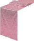 JYFLZQ Rose Pink Sequin Table Runner 12" x 72" Sparkly Pink Metallic Table Runner Glitter Sequin Runner for Table Birthday Party Event Decorations...