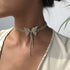Sexy Shining Crystal Full Rhinestone Choker Crystal Butterfly Choker for Lady Party Jewelry...