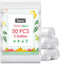 5 Gallon 50 Counts Strong Trash Bags Garbage Bags by Teivio, Bathroom Trash Can Bin Liners, Plastic Bags for home office kitchen, Clear...