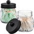 SheeChung 4 Pack Apothecary Jars with Lids, Bathroom Organizers and Storage, Qtip Holders Set, Bathroom Decor, Small Mason Jars for Q-tips, Cotton...