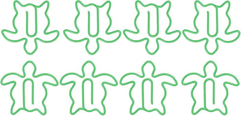 100Pcs Animal Shaped Paper Clips, Electroplated Cute Paper Clips, Fancy Paperclips with Storage Box for Family Office School (Sea Turtle)...